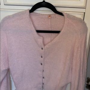 Free people fuzzy sweater cropped